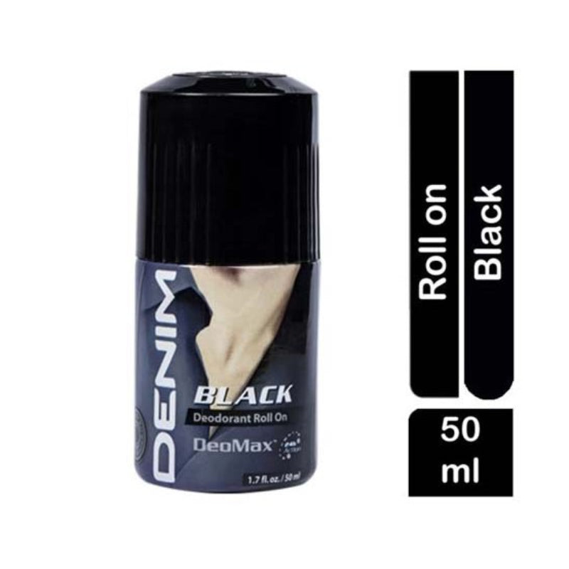 Denim Black Deodorant Roll On 50ml