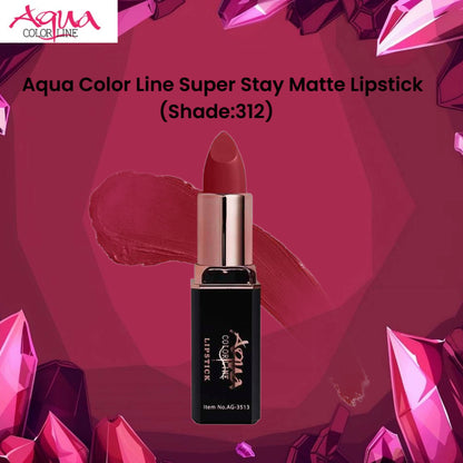 Aqua Color Line Super Stay Matte Lipstick (Shade:312)
