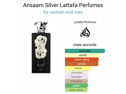 Lattafa Ansaam Silver For Men 100ml