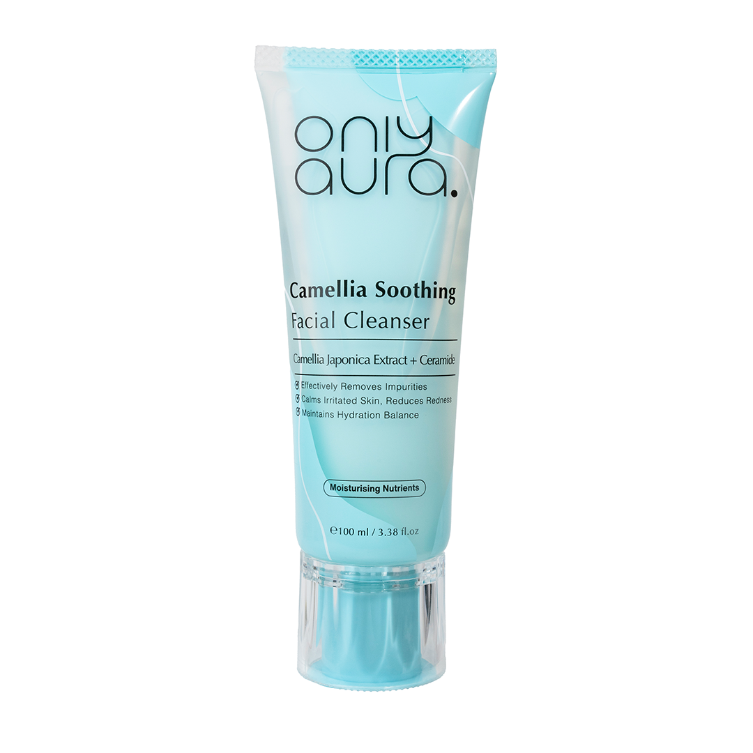Only Aura Camellia Facial Cleanser 100ml – Gentle Deep Cleansing Skincare Face Wash for Hydration, Dirt Removal, Soft Smooth 