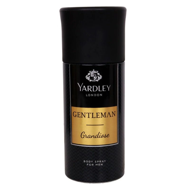 Yardley London Gentleman Grandiose Body Spray for Men 150ml – Long Lasting Luxury Fragrance Deodorant Spray for Daily Freshne