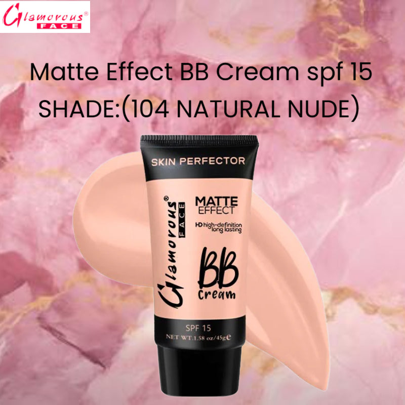Glamorous Face Matte Effect BB Cream spf 15 (Shade:104 Natural Nude)