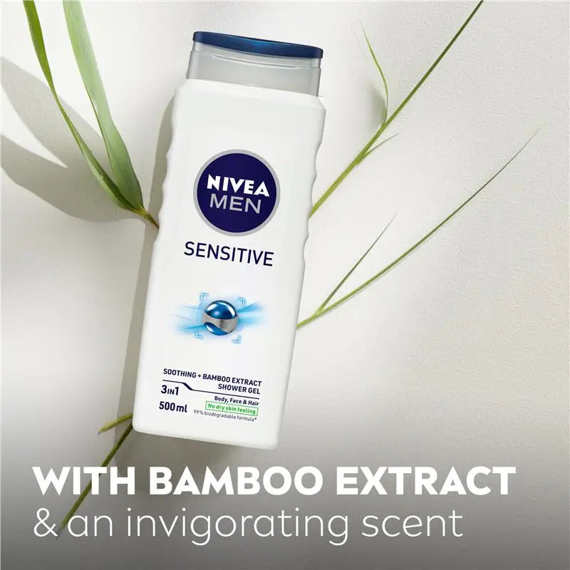 Nivea Men Sensitive Soothing + Bamboo Extract Shower Gel 3in1 250ml