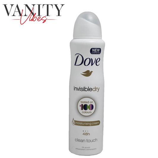 Dove Invisible Dry Clean Touch Antiperspirant Spray 150 ml Long Lasting Protection & Invisible Finish