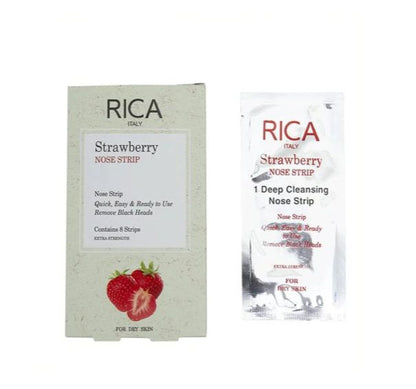 Rica Nose Strip Strawberry For Dry Skin (8 Strips)