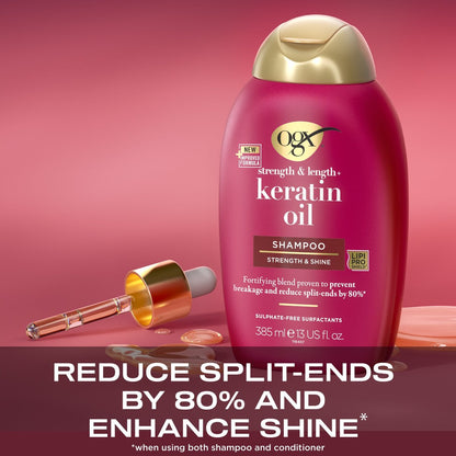 OGX Strength & Length + Keratin Oil Shampoo Strength & Shine 385ml