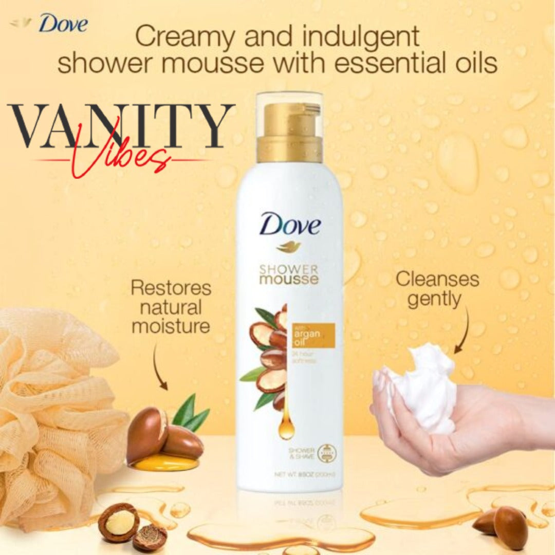Dove shower mousse with Argan oil 24 hours softness-200ml