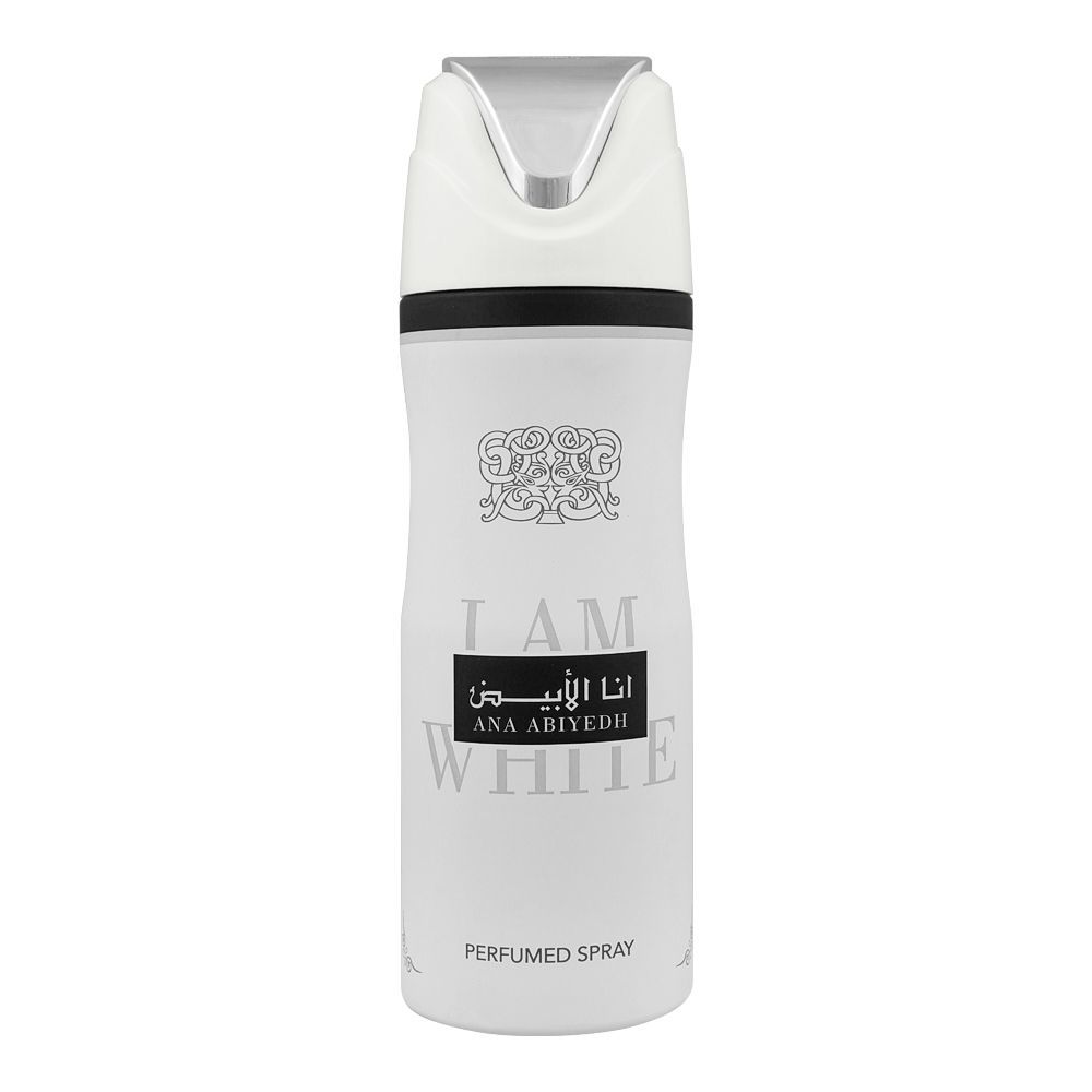 Lattafa Ana Abiyedh “I Am White” Deodorant Body Spray 200ml - Long Lasting Fresh Fragrance for Men & Women