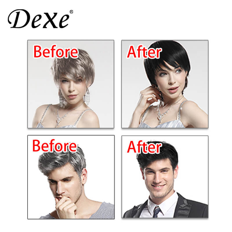 Dexe Hair Color Shampoo with Argan Oil Speedy Natural Black 420 ml Quick Color & Nourishing Care