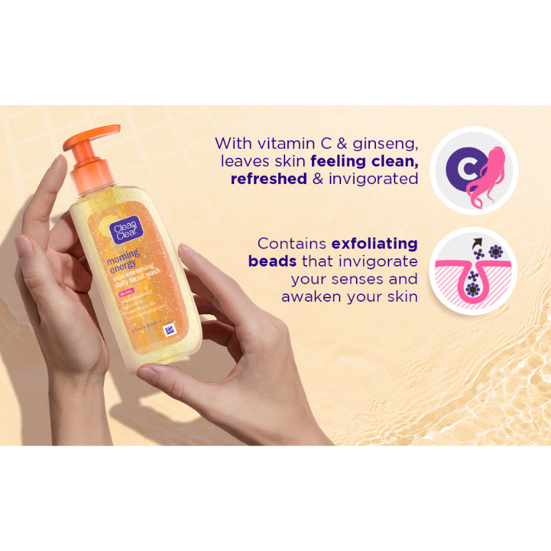 Clean & Clear Morning Energy Skin Energising Daily Facial Wash 150ml