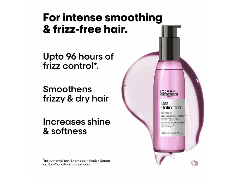 Loreal Professionnel Serie Expert Liss Unlimited Shine Perfecting Blow Dry Hair Oil 125ml