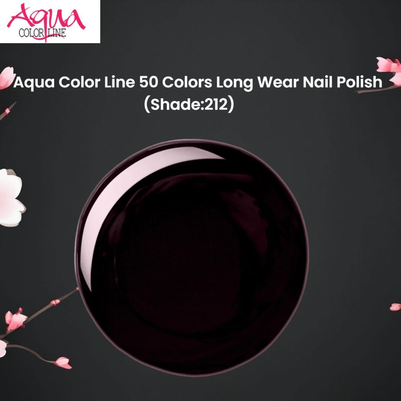 Aqua Color Line 50 Colors Long Wear Nail Polish (Shade:212)