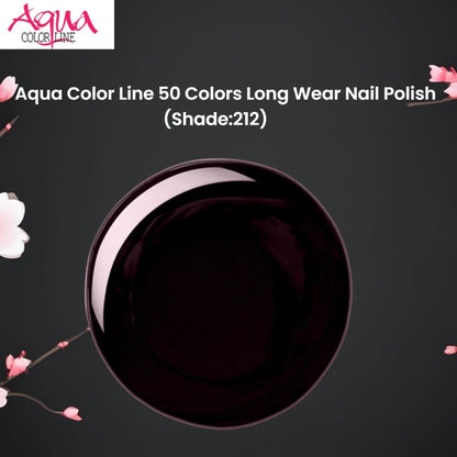 Aqua Color Line 50 Colors Long Wear Nail Polish (Shade:212)