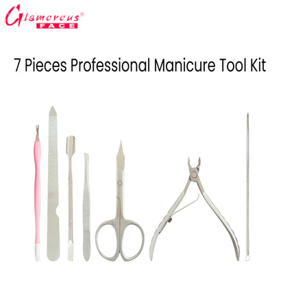 Glamorous Face 7 Pieces Professional Manicure Tool Kit