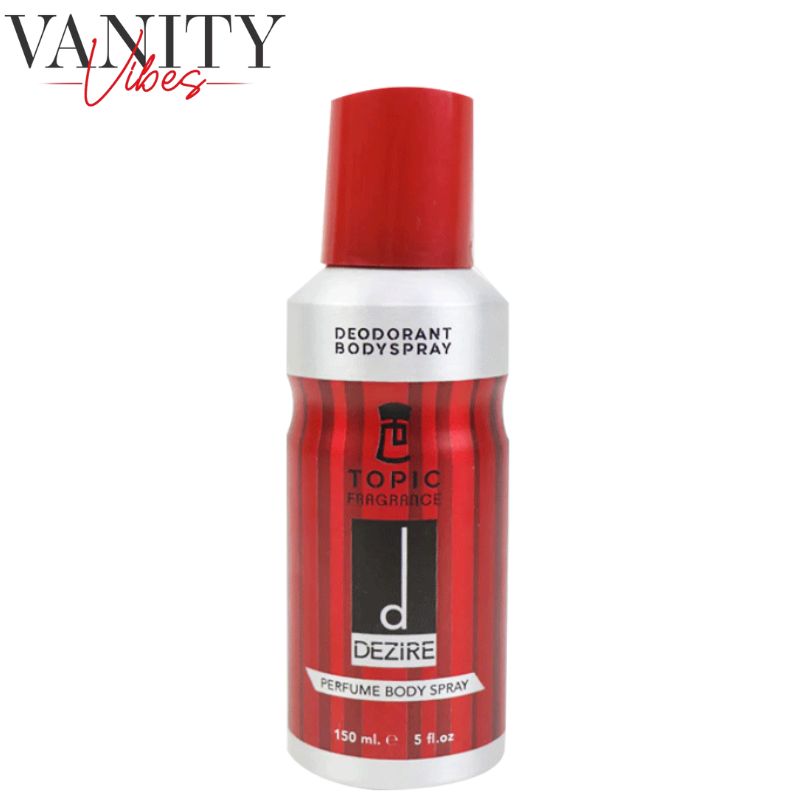 Topic Fragrance Dezire Perfume Body Spray 150ml Long-Lasting Alluring Scent