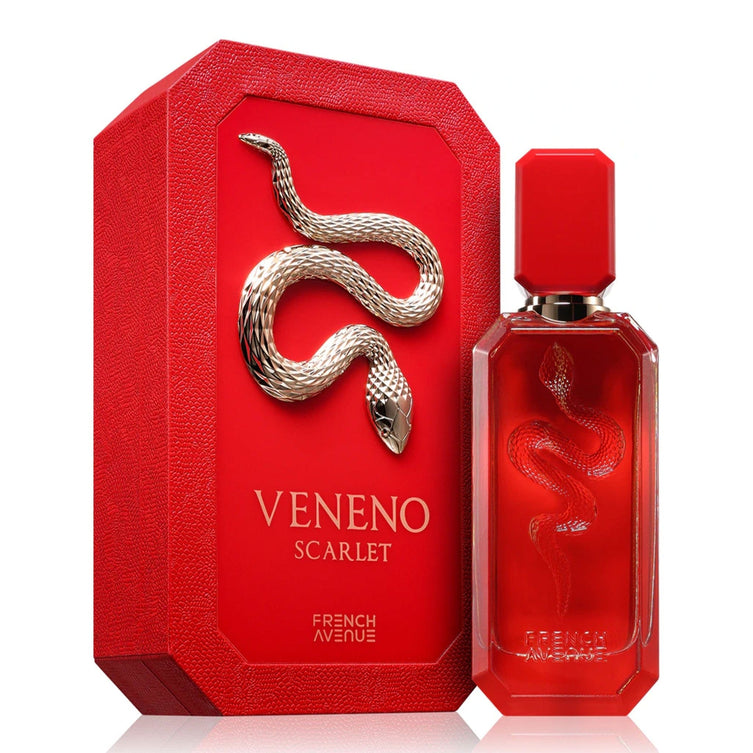 French Avenue Veneno Scarlet Eau De Parfum 100ml – Long Lasting Original Bold Unisex Fragrance for Men & Women