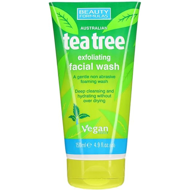 Beauty Formulas Tea Tree Exfoliating Facial Wash 150ml