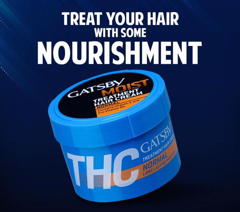 Gatsby Normal Treatment Hair Cream 125g - Nourishing Hair Styling Cream for Soft, Smooth, Healthy Hair & Daily Scalp Care for
