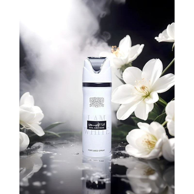 Lattafa Ana Abiyedh “I Am White” Deodorant Body Spray 200ml - Long Lasting Fresh Fragrance for Men & Women