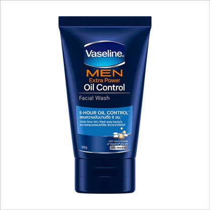Vaseline Men Extra Power Oil Control Face Wash 100g - Controls Excess Oil & Deep Cleanses Skin