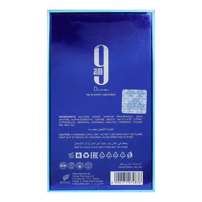 Afnan 9AM Dive- Eau De Parfum-For Men & Women-100ml