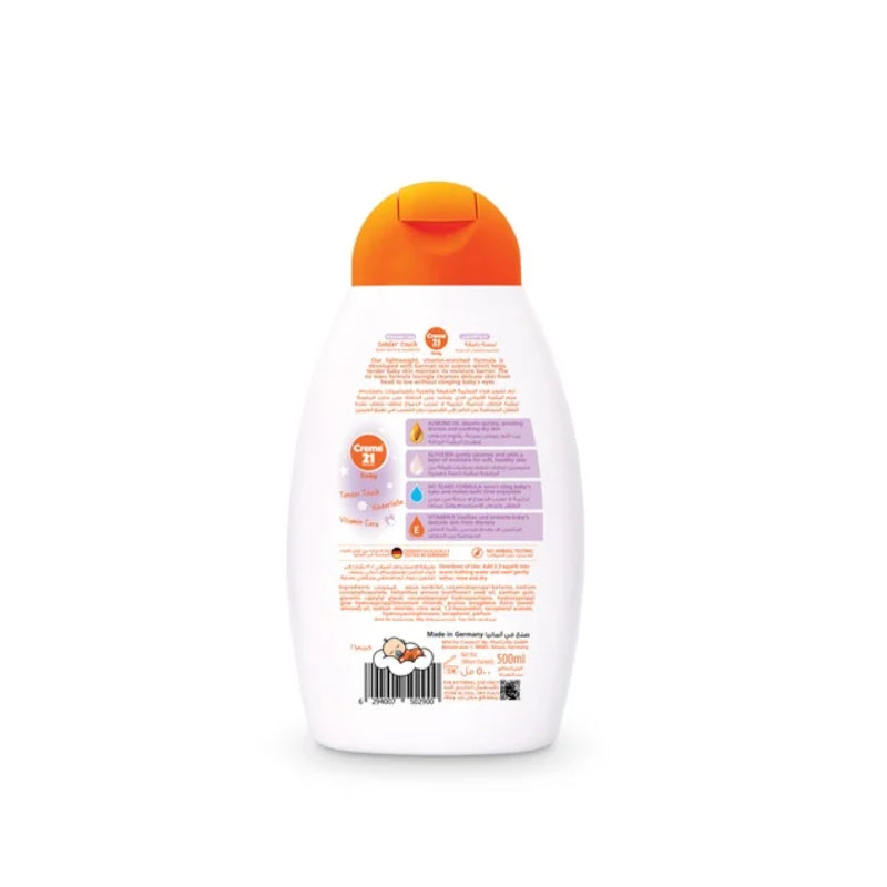 Creme 21 Baby 0+ Tender Touch Baby Bath & Shampoo Almond Oil, Glycerin & Vitamin E No tears 500ml