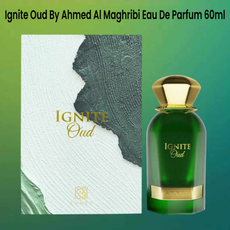 Ahmed Al Maghribi Ignite Oud Eau de Parfum 60ml - Long Lasting Original Rich Oud Unisex Fragrance for Men & Women