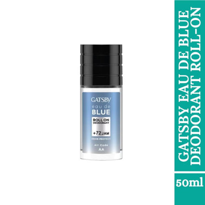 Gatsby Eau de Blue Roll-On Deodorant 50ml – 72H Odor Protection Air Code