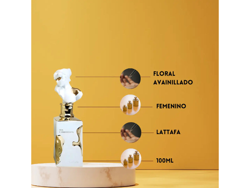 Lattafa Her Confession Eau de Parfum 100ml - Long Lasting Original Elegant Feminine Fragrance for Women