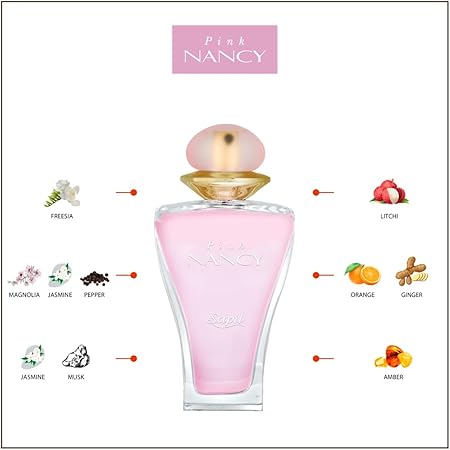 Sapil Pink Nancy Eau de Parfum for Women 50ml - Long Lasting Floral Fruity Perfume Spray with Sweet Feminine Fragrance for Da