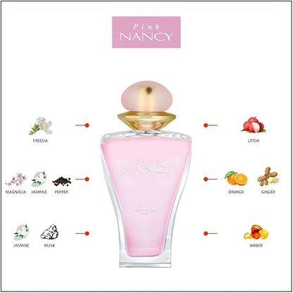Sapil Pink Nancy Eau de Parfum for Women 50ml - Long Lasting Floral Fruity Perfume Spray with Sweet Feminine Fragrance for Da