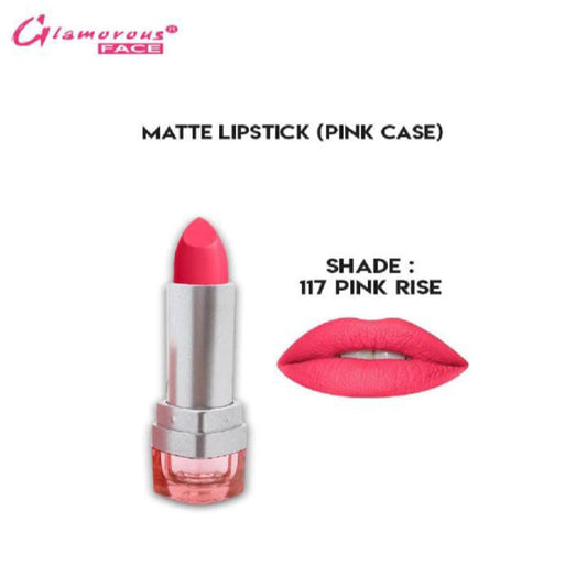 Glamorous Face Matte Lipstick Vitamin E & Aloe Vera Extracts (shade 117) (Pink Rise)