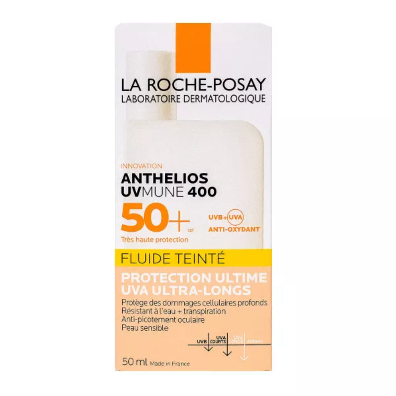 La Roche Posay Anthelios UVMune 400 Tinted Fluid SPF50+ 50 ml Broad Spectrum Sun Protection & Natural Tint (K Beauty)