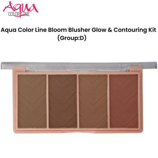 Aqua Color Line Bloom Blusher Glow & Contouring Kit (Group:D)