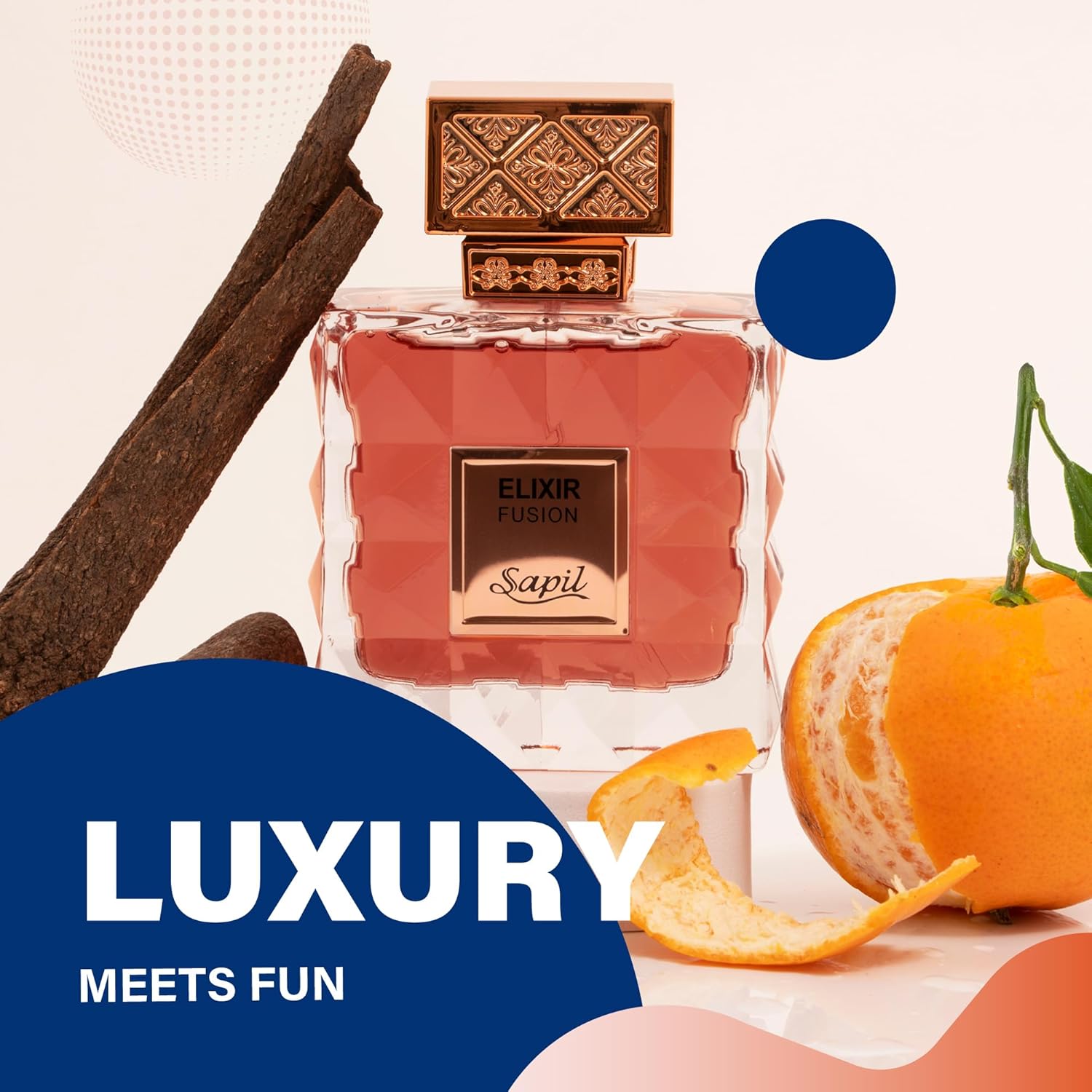 Sapil Elixir Fusion Eau de Toilette for Men & Women 100ml - Long Lasting Fresh Woody Aromatic Fragrance Perfume with All Day 
