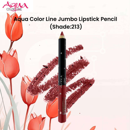 Aqua Color Line Jumbo Lipstick Pencil (Shade:213)