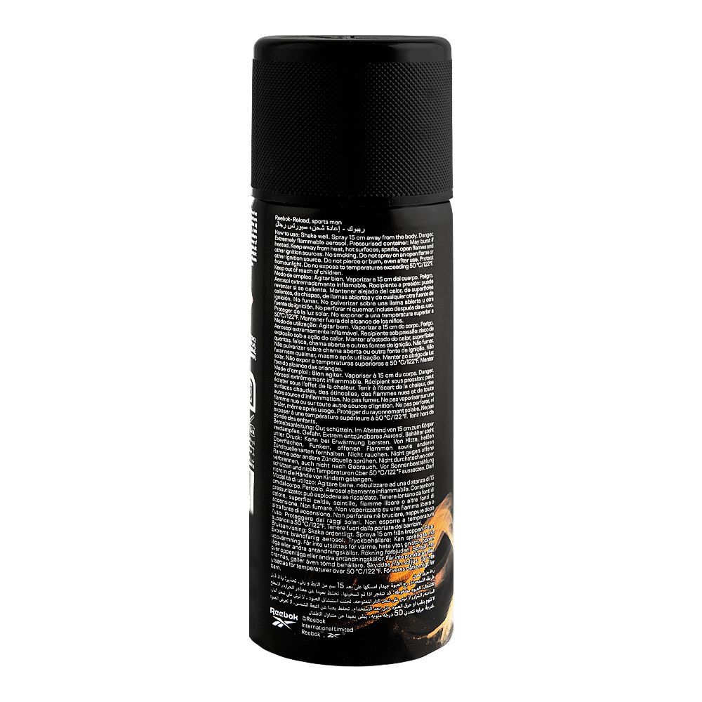 Reebok Reload For Him Deodorant Body Spray 150ml - Long Lasting Fresh Masculine Fragrance with All Day Odor Protection, Sweat