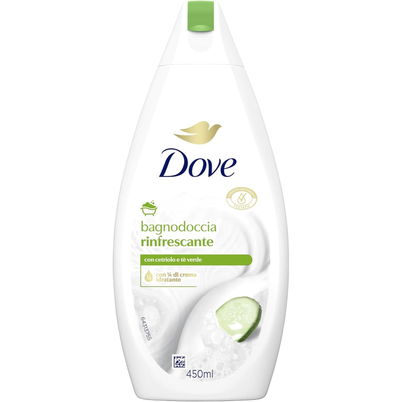 Dove Bagnodoccia Reinfrescante Body Wash 450ml - Refreshing Shower Gel for Soft, Smooth & Clean Hydrated Skin