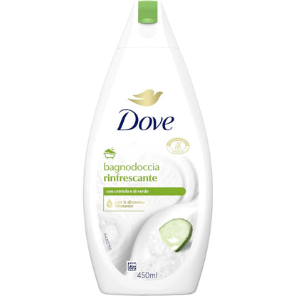 Dove Bagnodoccia Reinfrescante Body Wash 450ml - Refreshing Shower Gel for Soft, Smooth & Clean Hydrated Skin