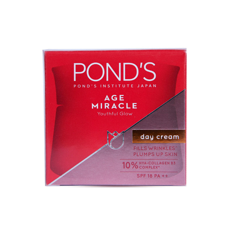 PONDS Pond’s Age Miracle Youthful Glow Day Cream SPF 18 PA++ 50g - Anti-Aging Face Moisturizer for Wrinkle Care, Skin Firming