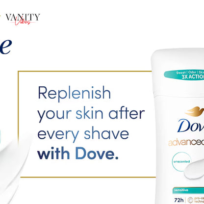 Dove Advanced Care Sensitive Antiperspirant Stick Deodorant 2.6Oz-(74g)