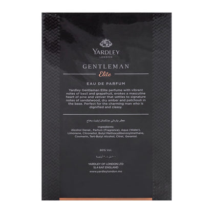 Yardley Gentleman Elite Perfume EDP for Men 100ml