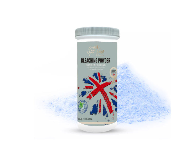 Spa line By Glamorous Face Hair Bleaching Powder For Highlights Bond Enforcing Premium Lightener 9+ Grey (450 gm)