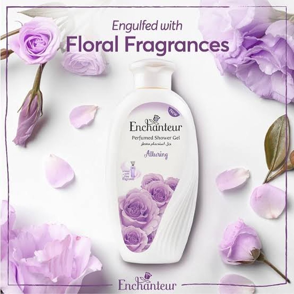 Enchanteur Alluring Perfumed Shower Gel 250ml - Deep Cleansing Moisturizing Body Wash with Long Lasting Floral Fragrance for 
