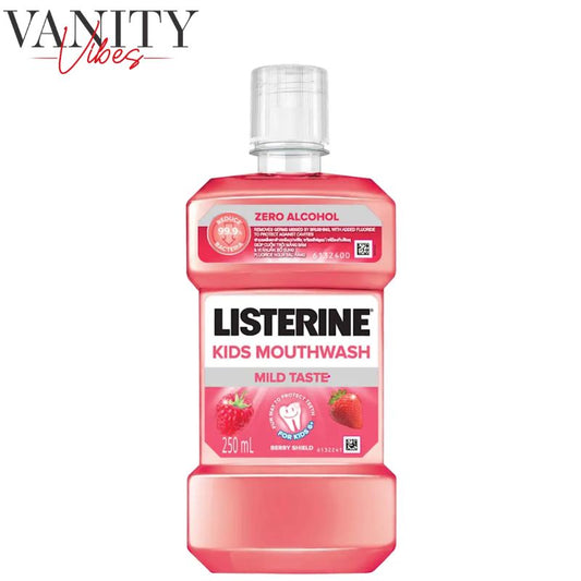 Listerine Kids Mild Taste Mouthwash Strawberry 250 ml Gentle Oral Care & Fresh Breath for Kids