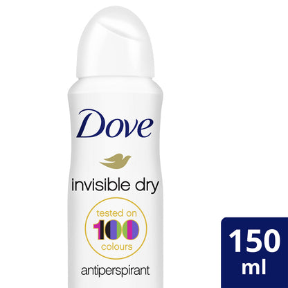Dove Invisible Dry Clean Touch Antiperspirant Spray 150 ml Long Lasting Protection & Invisible Finish