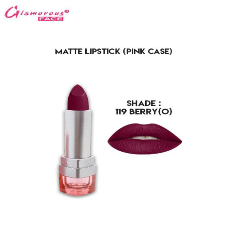 Glamorous Face Matte Lipstick Vitamin E & Aloe Vera Extracts (shade 119) (Berry O)