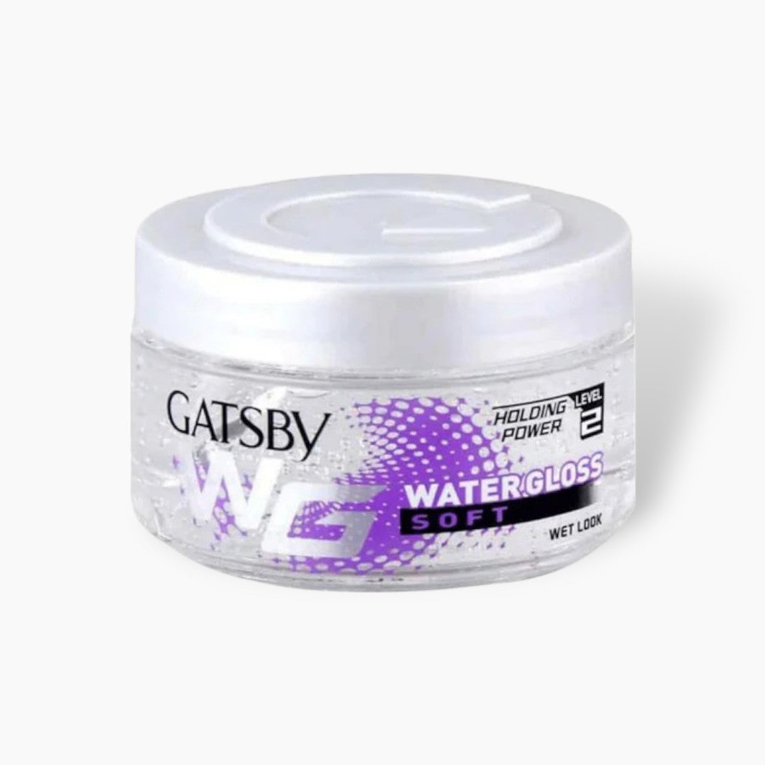 Gatsby Soft Hair Gel White Jar 75g - Light Hold Styling Gel for Natural Shine, Smooth Finish & Flexible Everyday Hair Control