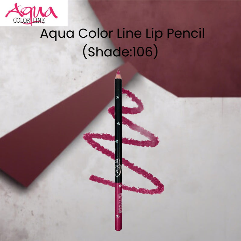Aqua Color Line Lip Pencil (Shade:106)