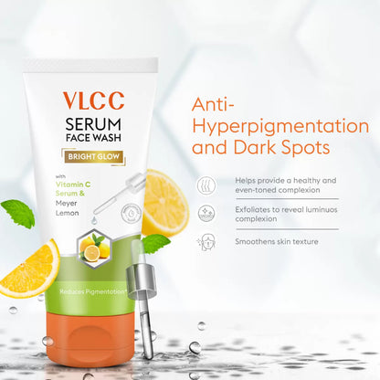 VLCC Bright Glow Serum Face Wash with Vitamin C Serum & Meyer Lemon 150ml